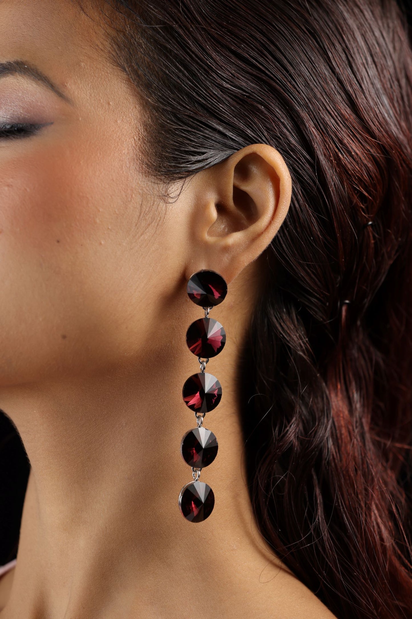 Crystal Material Dangle Drop Earring