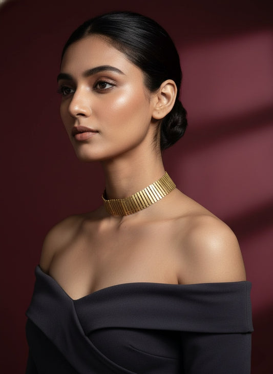 Plain Golden Neckpiece