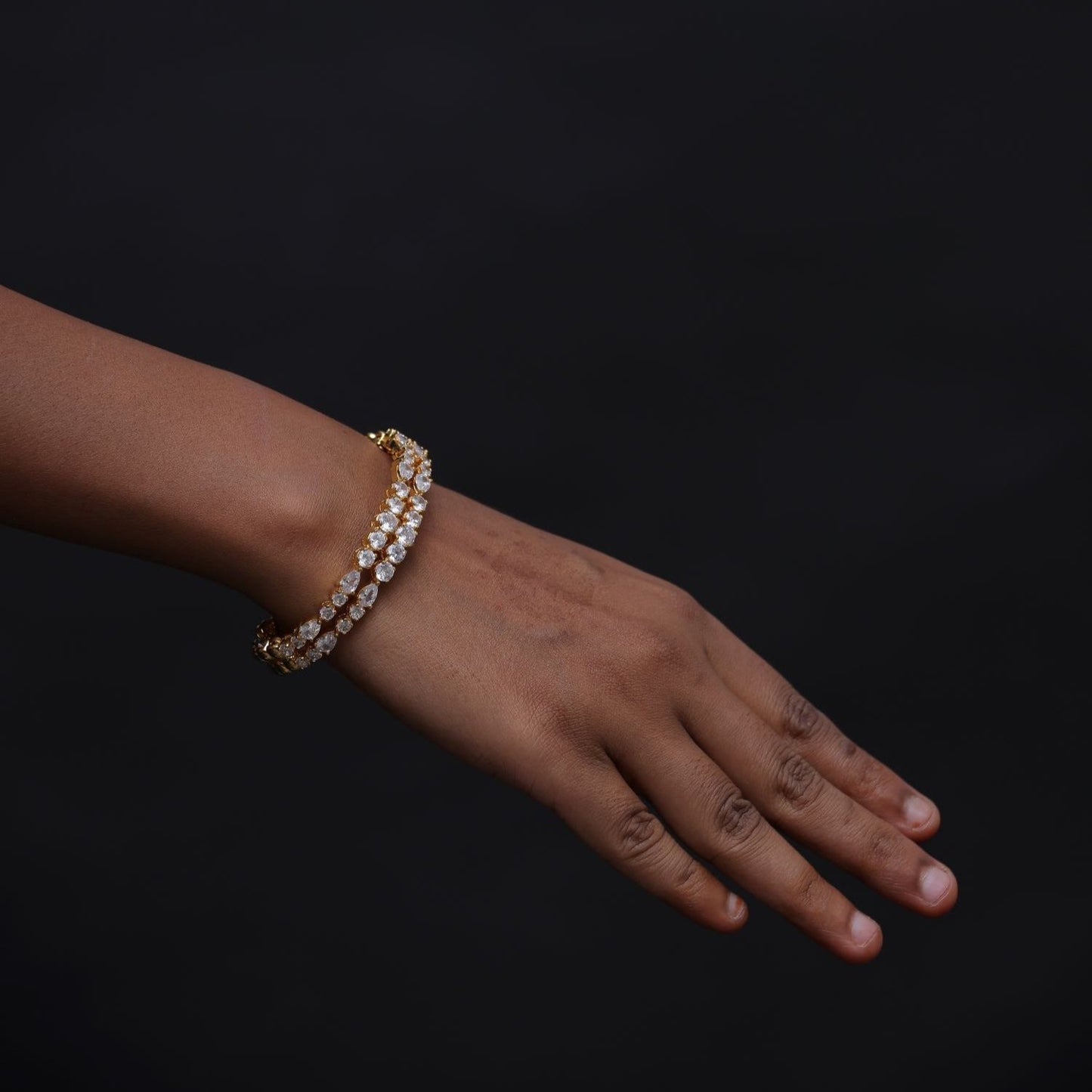 Gold American Diamonds Bracelet