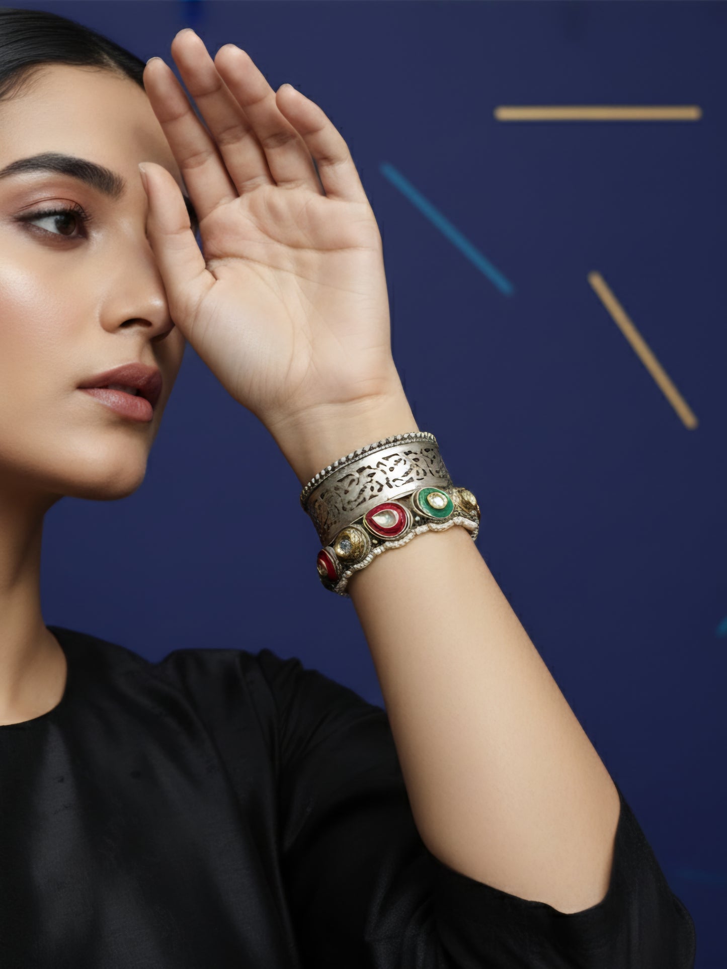 Silver Bracelet With Stone