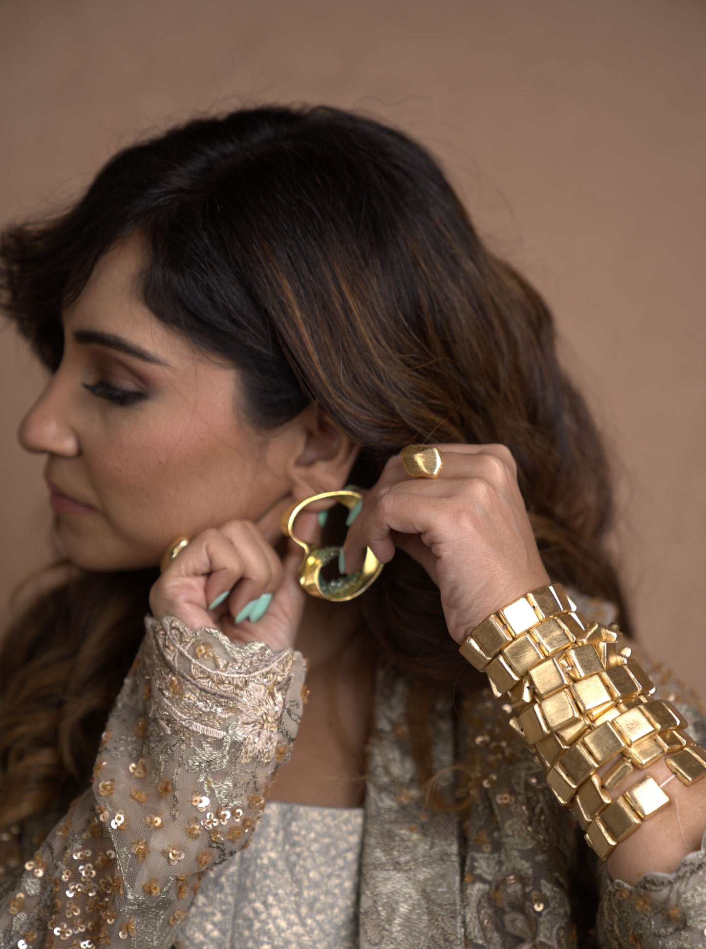 Beaded Echo Earring