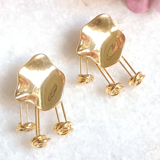 Golden Modern Earring