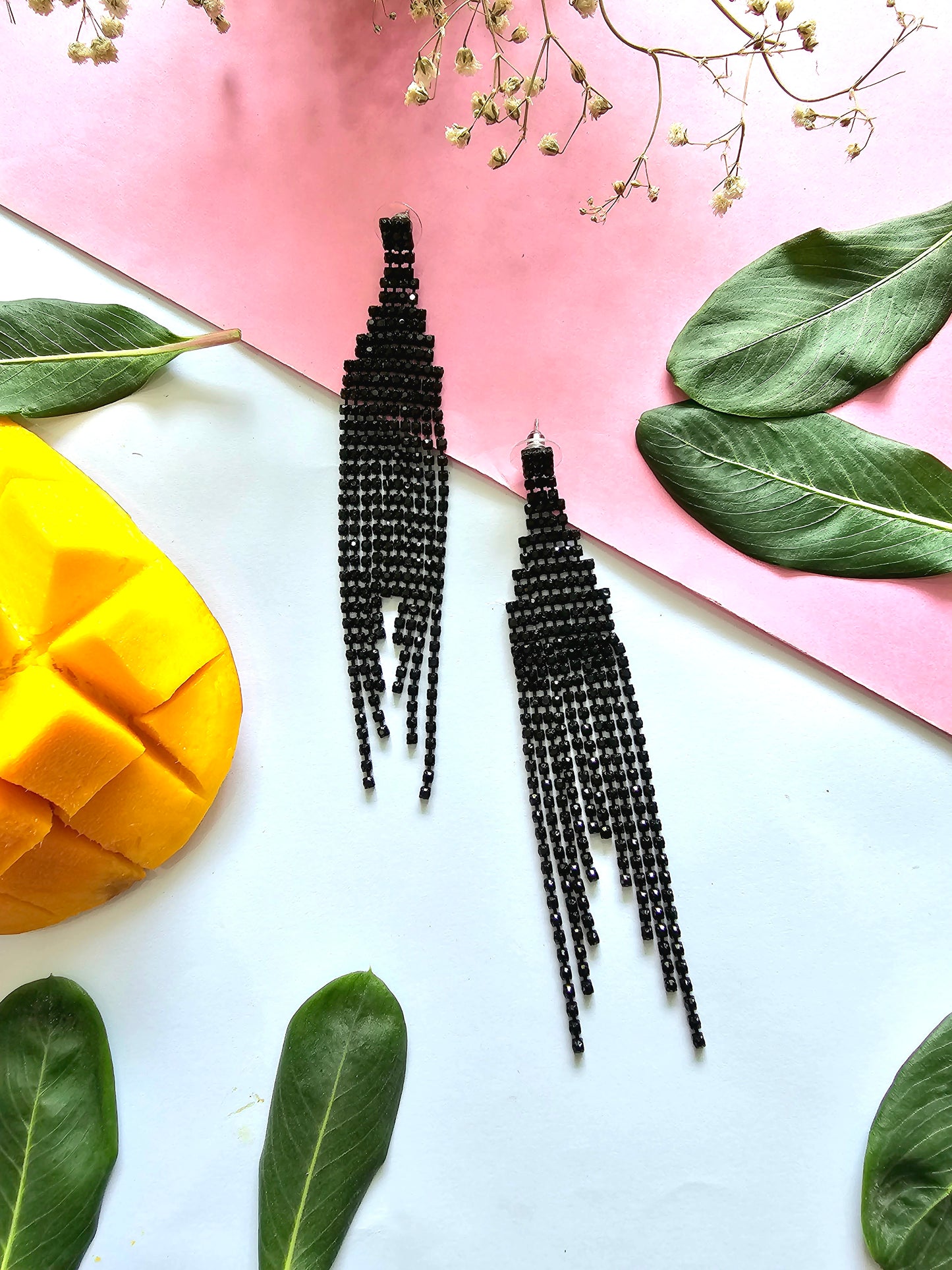 Black Stone Earring