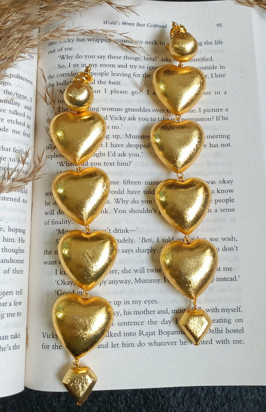 Golden With Love Dangle Drop Earring