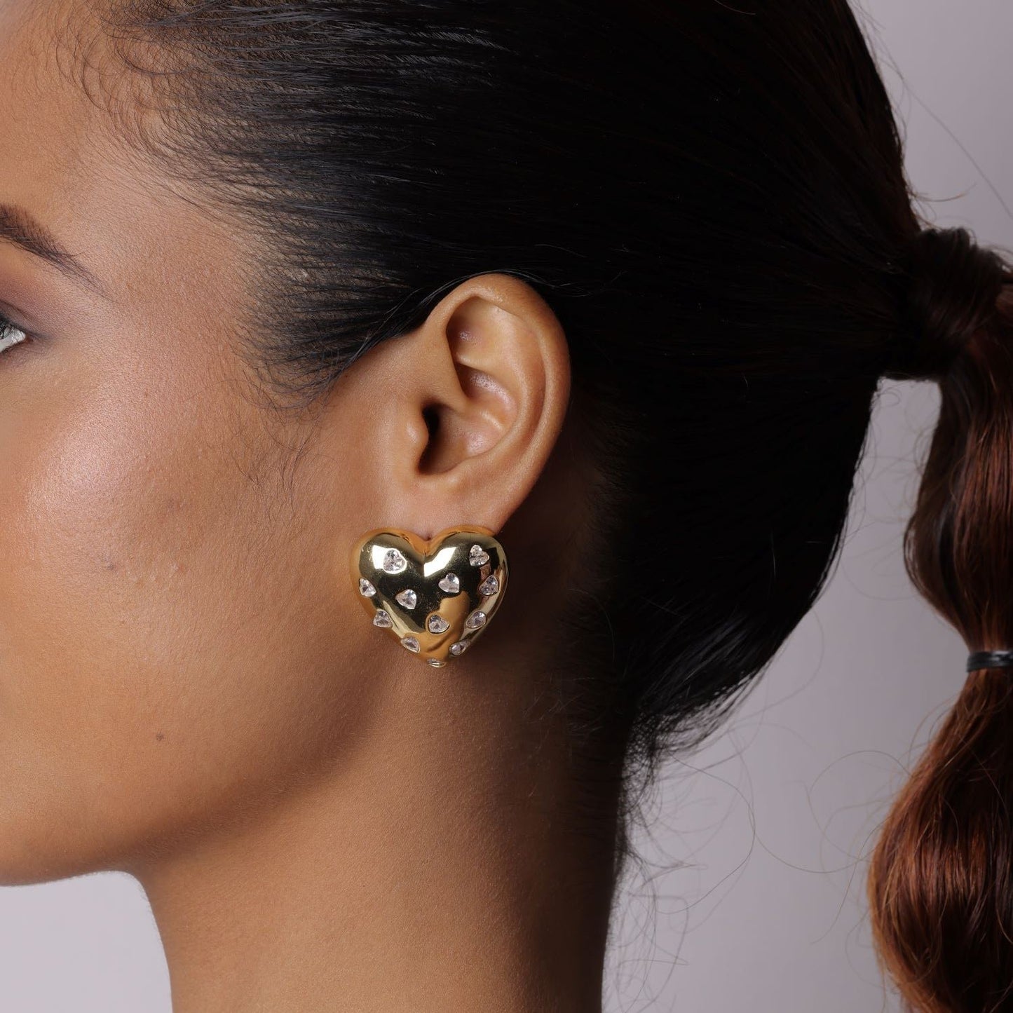 Golden Love Stud Earring
