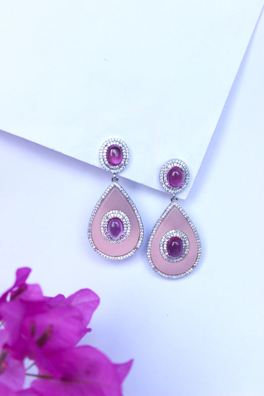 Emerald And Diamond Drop Earrings