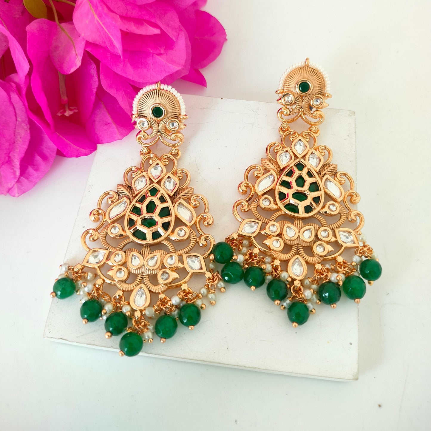 Golden Earring With Stone