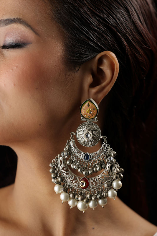 Silver Chandelier Earring