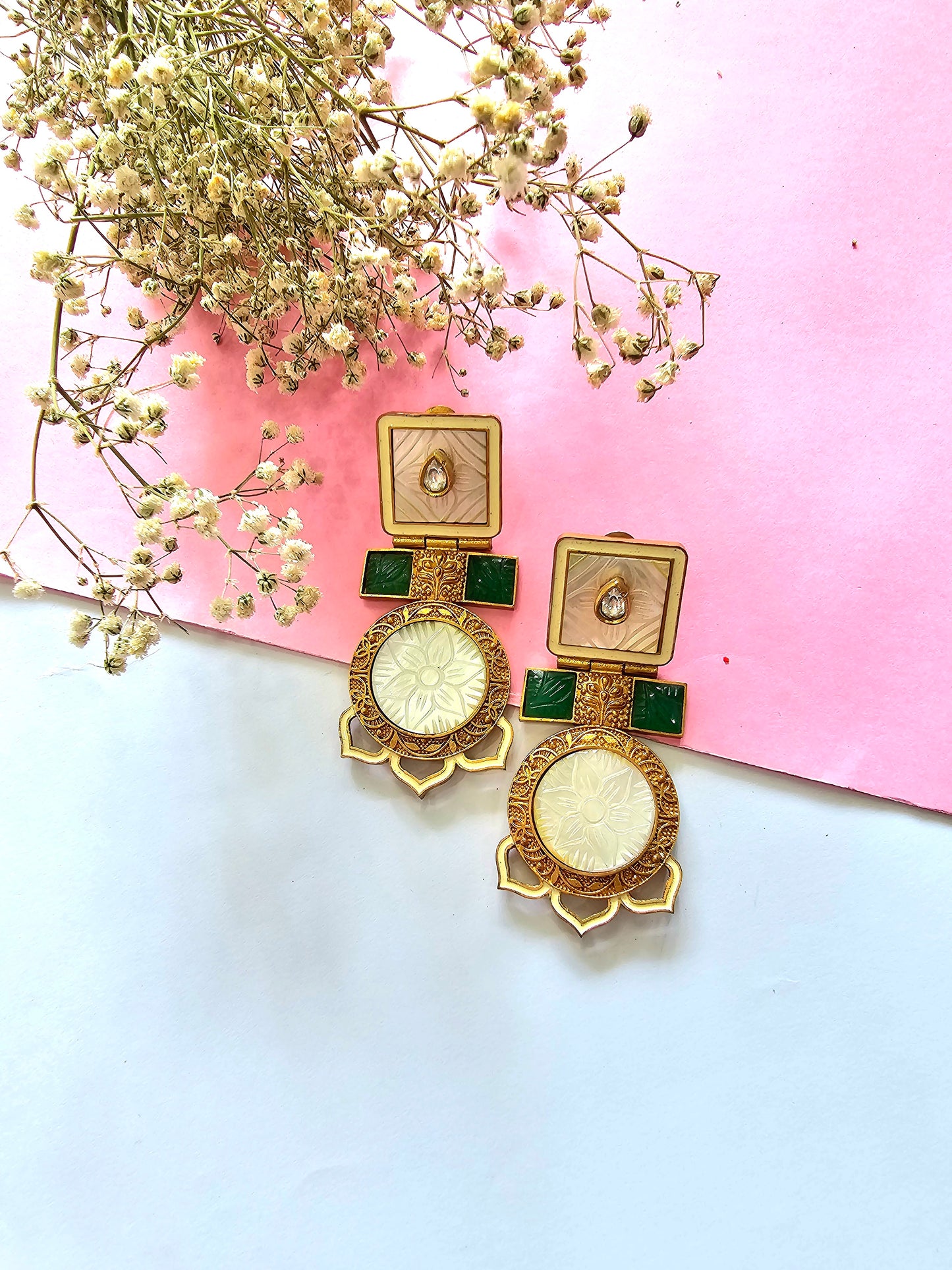 Golden Dangle Drop Earring