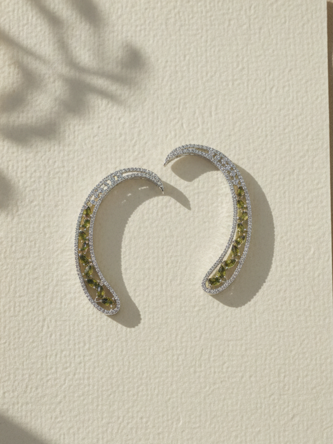 Silver Hoop Earrings With An Intricate Filigree-Cut Design