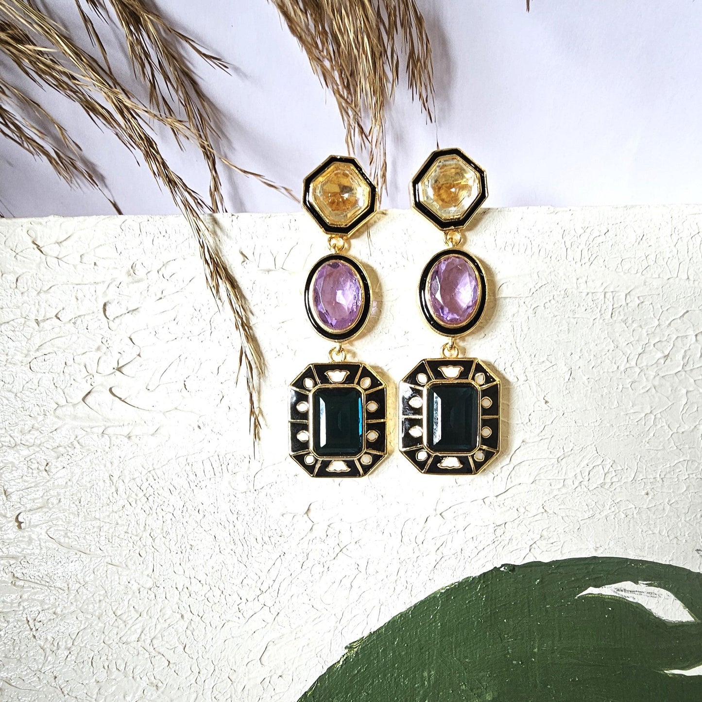 Multi Bright Young Things Blaze Crystal Dangler Earring
