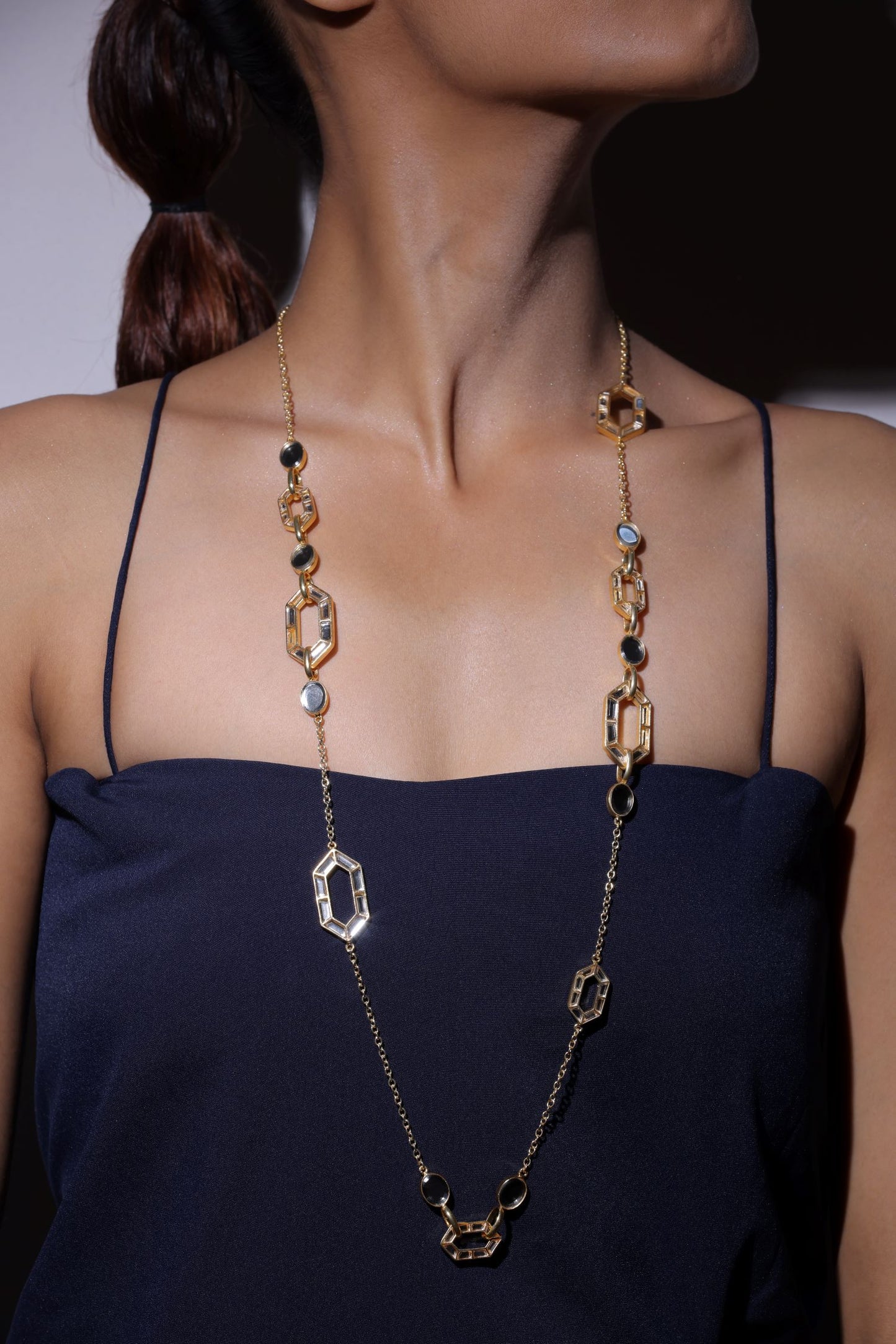 Mirror Dangle Drop Neckpiecese