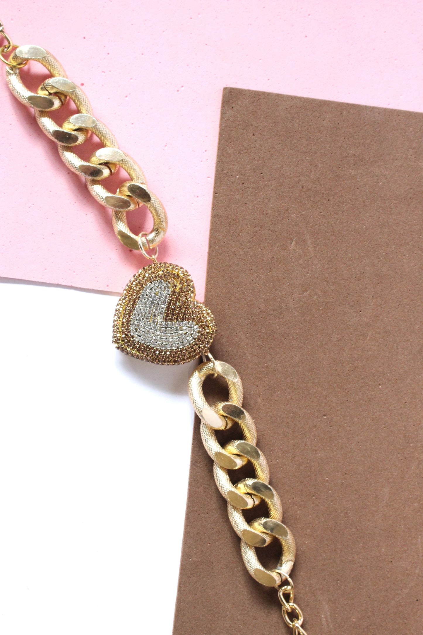 Heart Shape Rhinestone Neckpiece