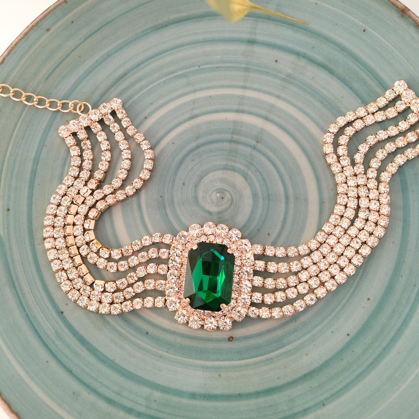 Crystal Stone Choker Necklace