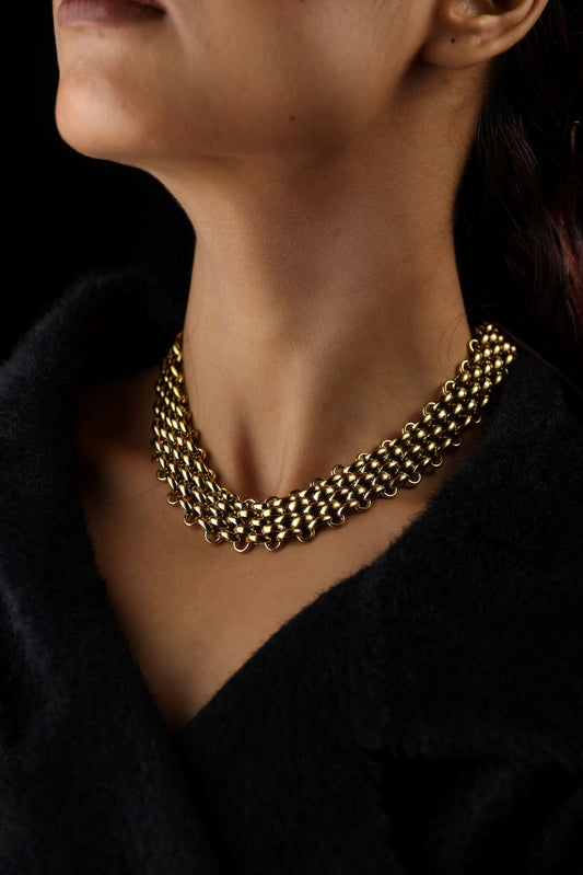 Stainless Steel Chain Choker Neckpiece