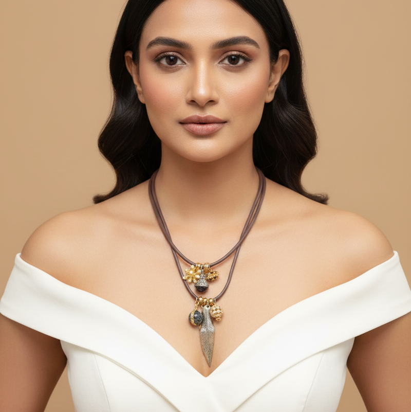 Bohemian Luxe Layered Pendant Necklace