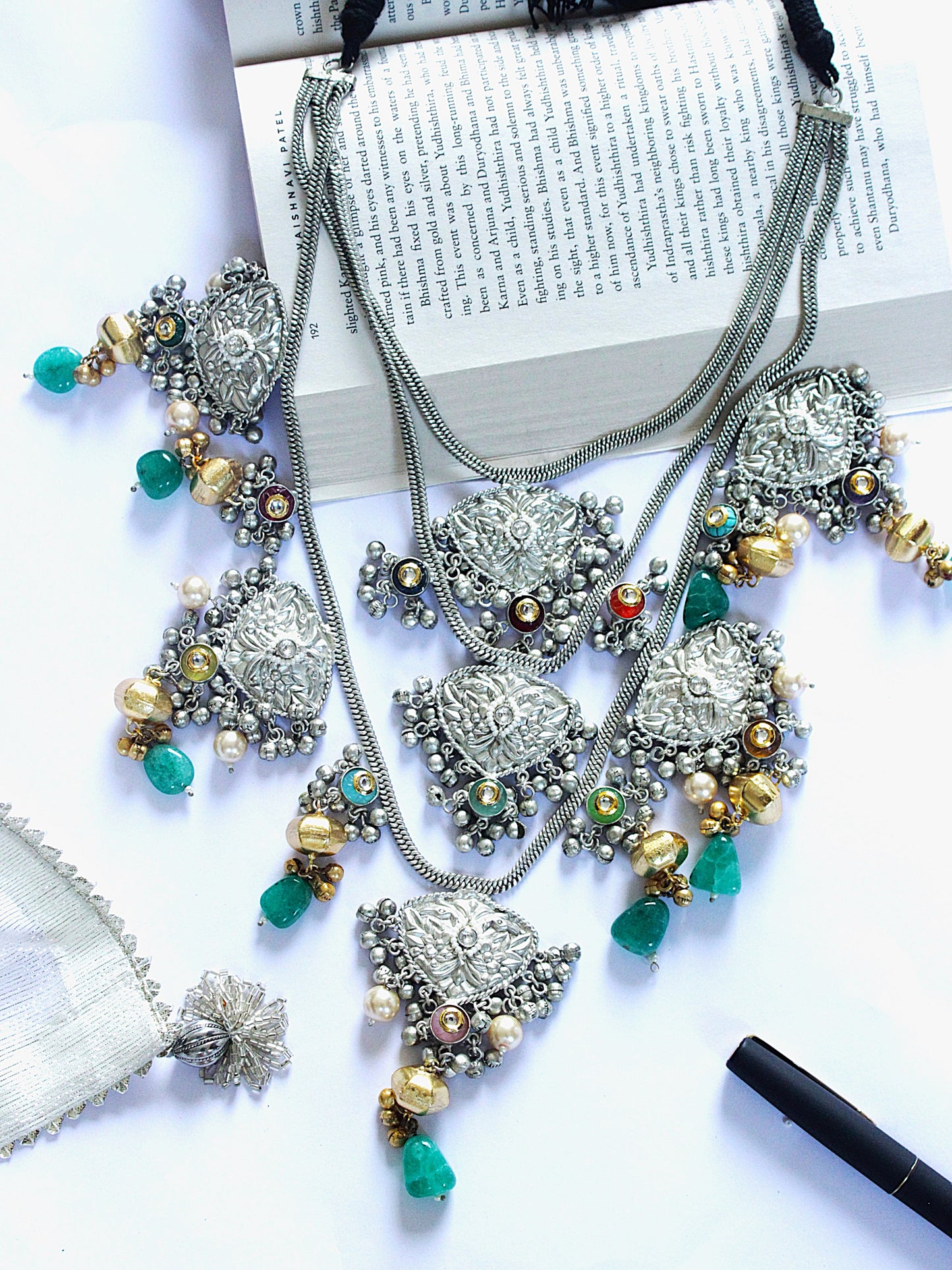 Three Layer Rani Haar Statement Neckpiece
