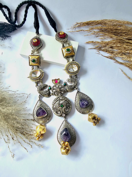 Silver Long Neckpiece