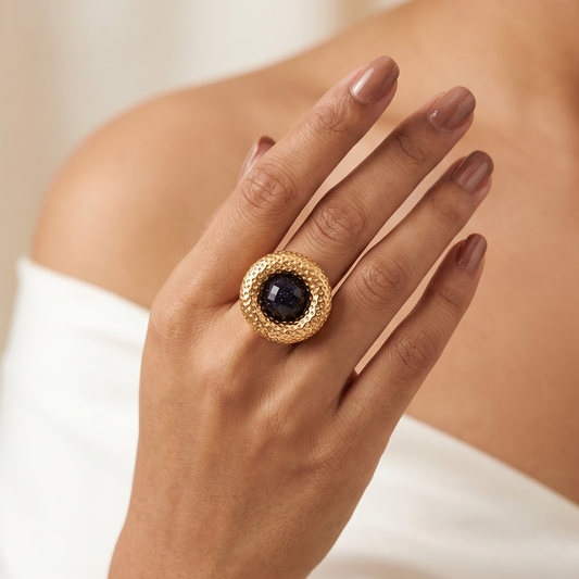 Golen Ring With Stone