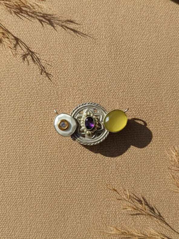 Silver Sapphire Stone Ring