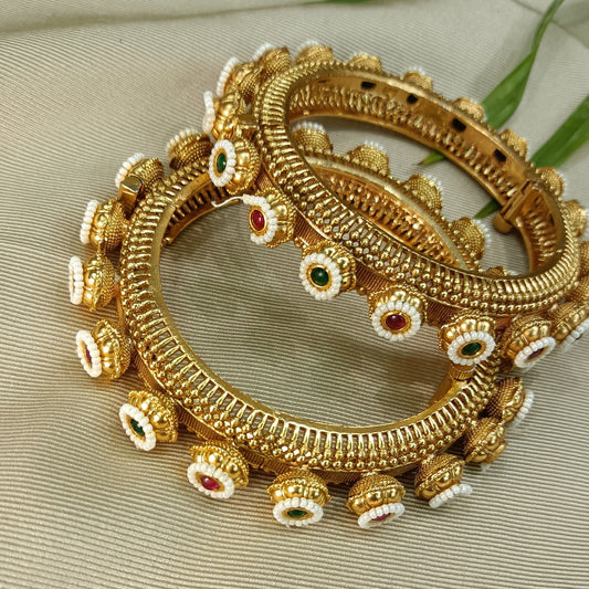 Gold traditional Meenakari Bangle