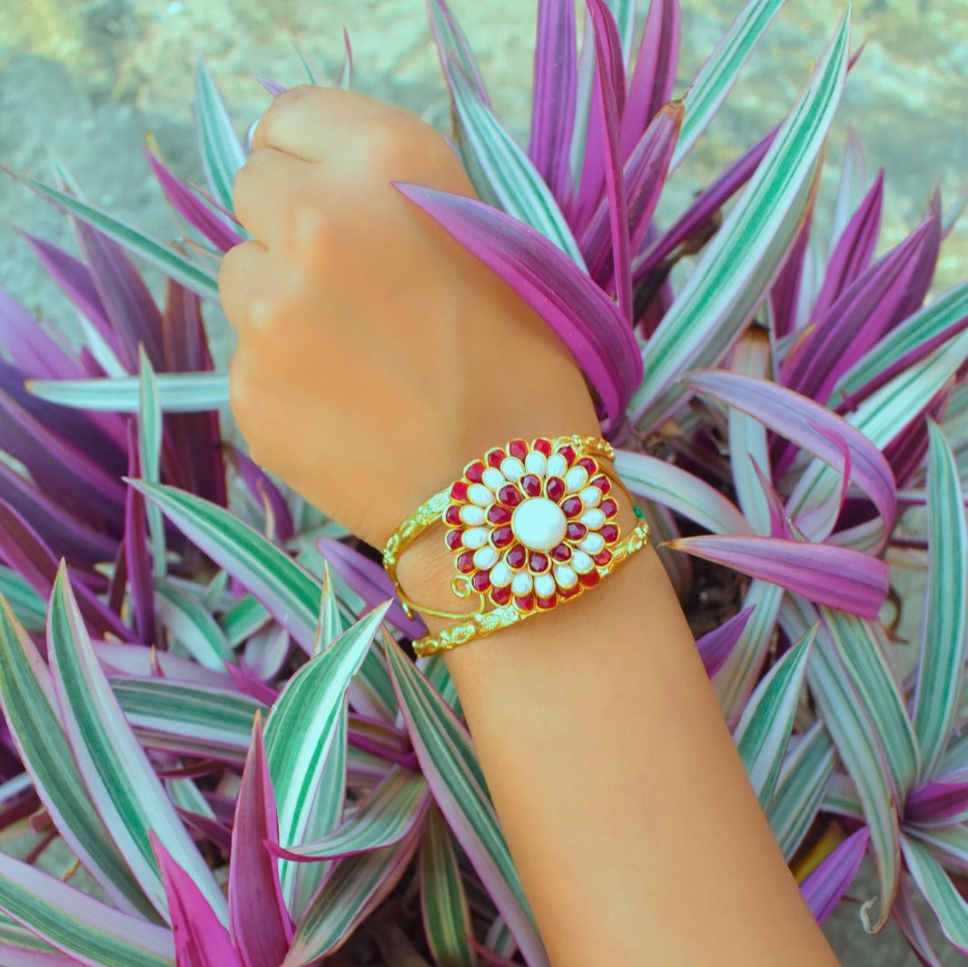 Girl Multi Gold Plated Bangle