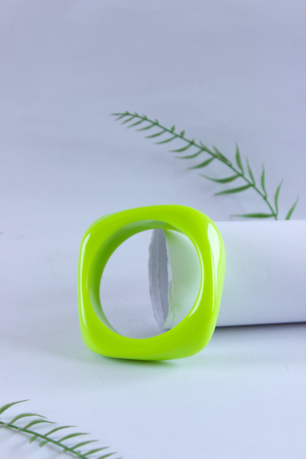 Chunky translucent bracelets with glossy finished colours