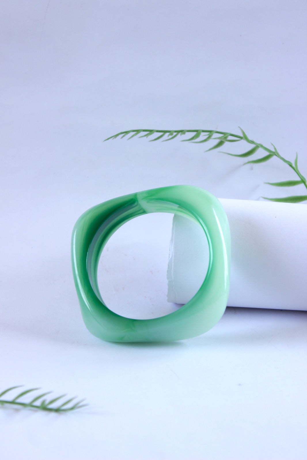 Chunky translucent bracelets with glossy finished colours