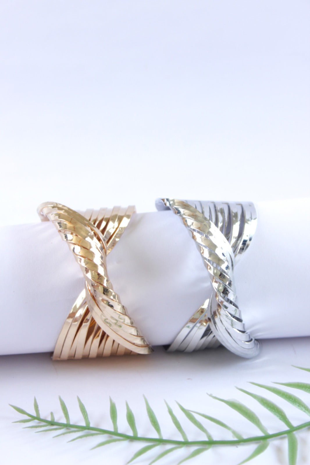 Golden Silver Chunky Bracelet