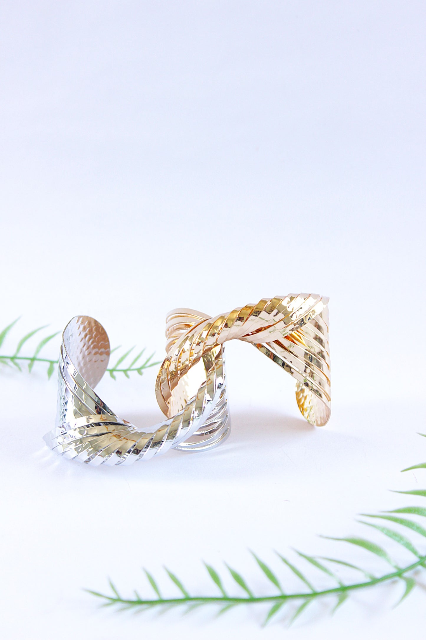 Golden Silver Chunky Bracelet