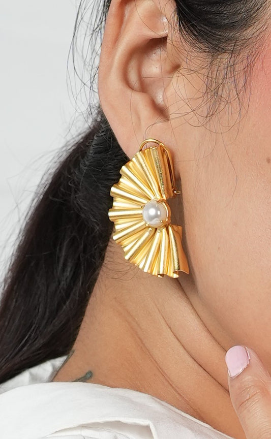 Golden Flower Earring