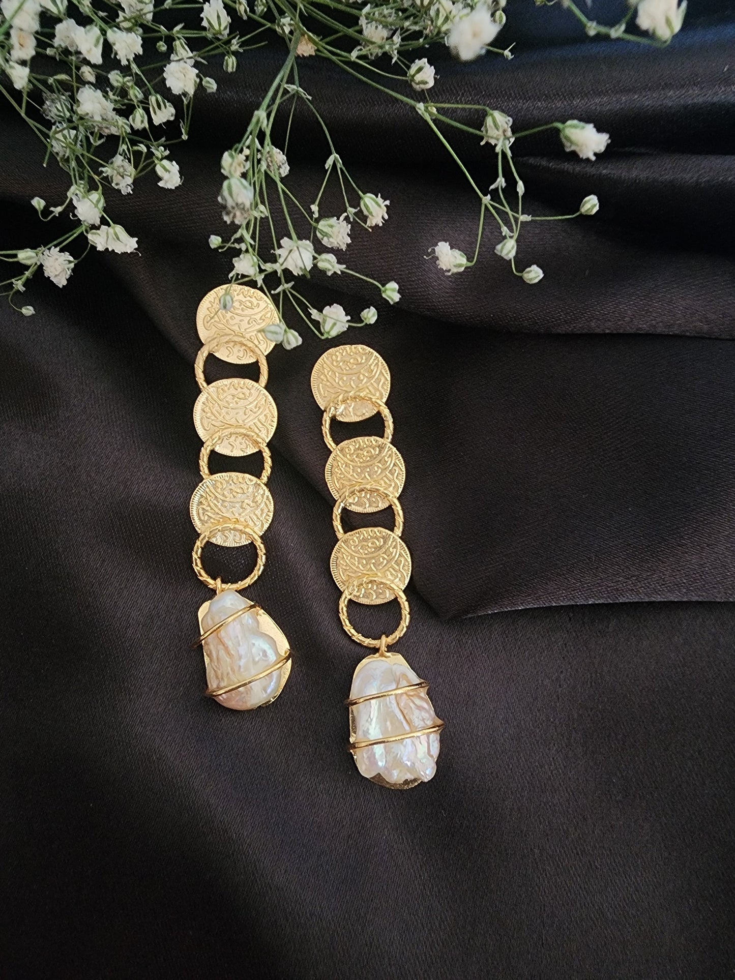 Danglers With Pearl Droplets