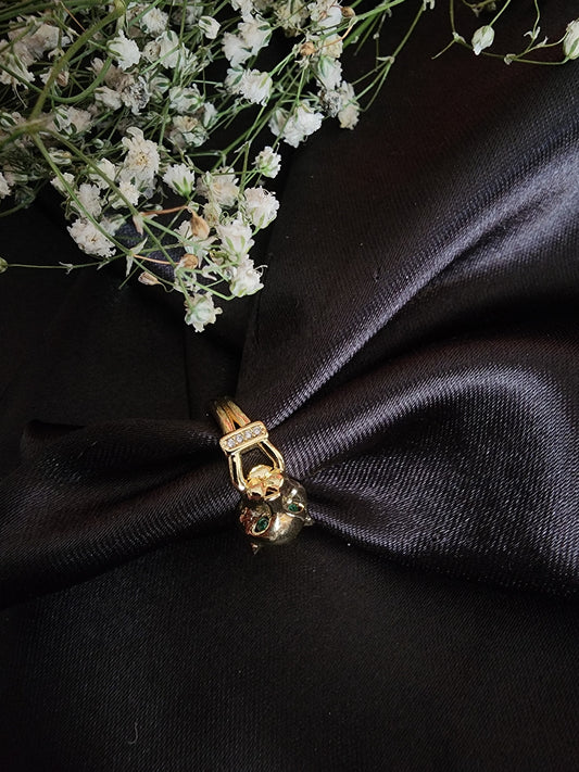 Gold Plated Bull Head Ring