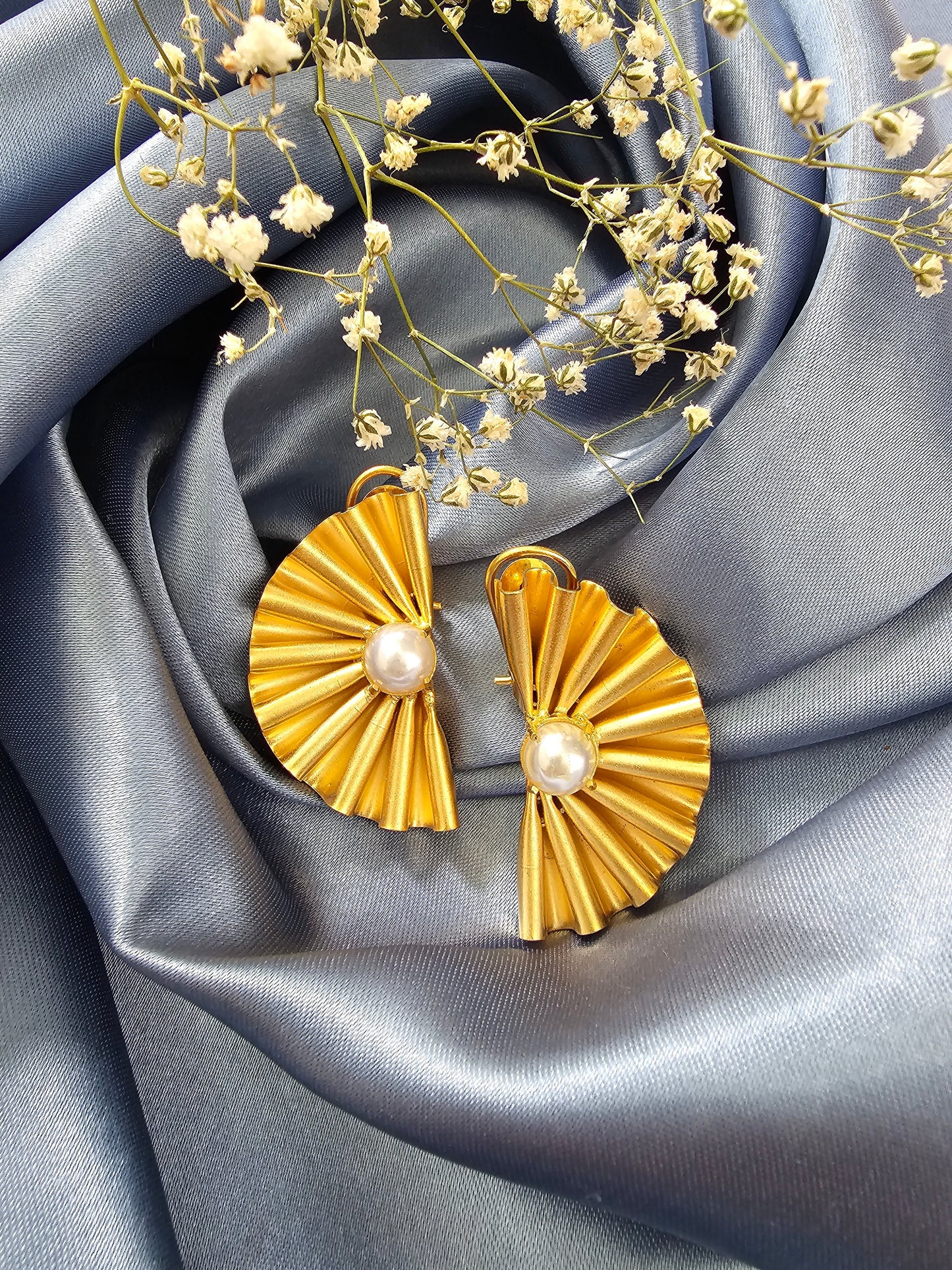 Golden Flower Earring