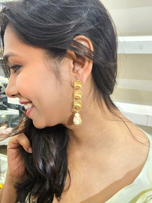 Danglers With Pearl Droplets