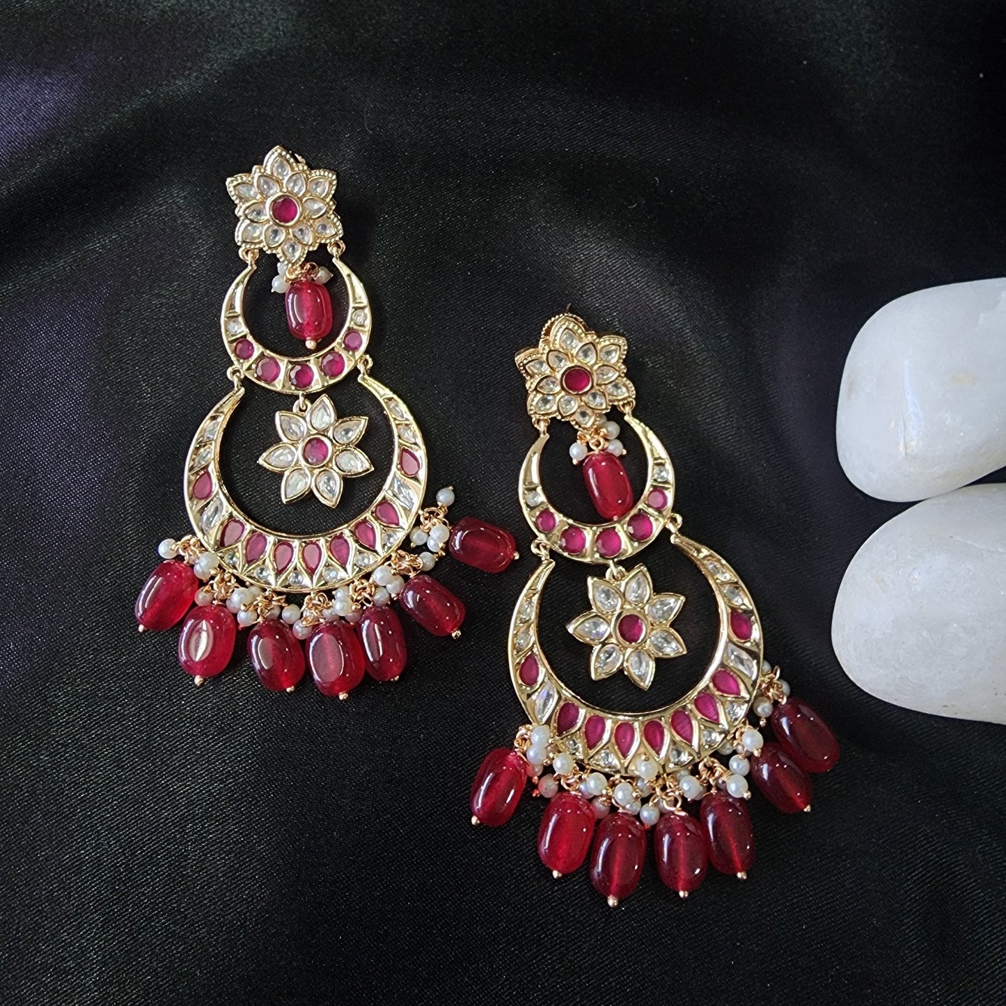 Ruby Stone Chandelier Earring