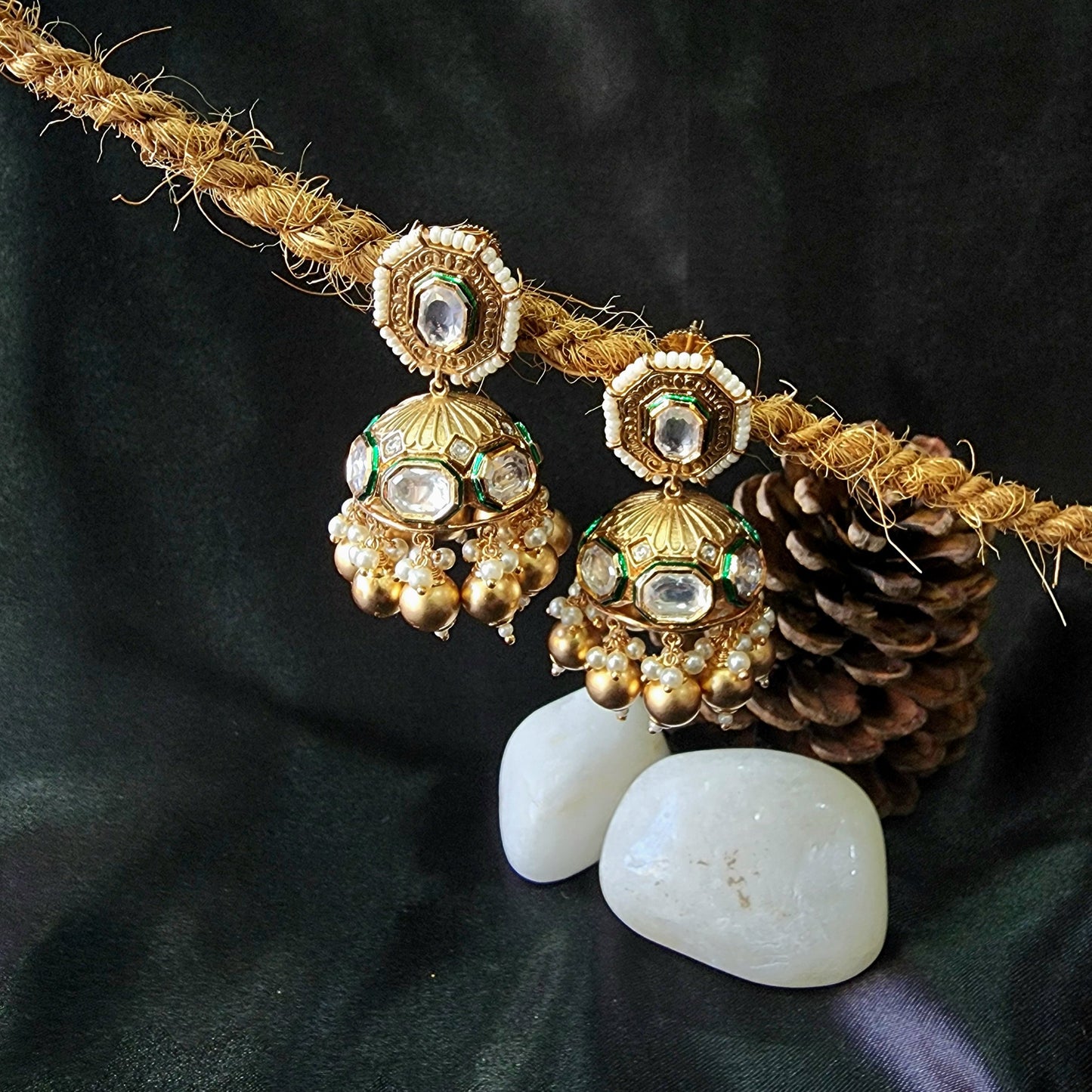 Small Jhumka With Stone