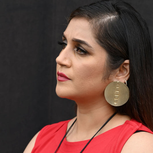 Matt finish big gold studs - The Bling Girll