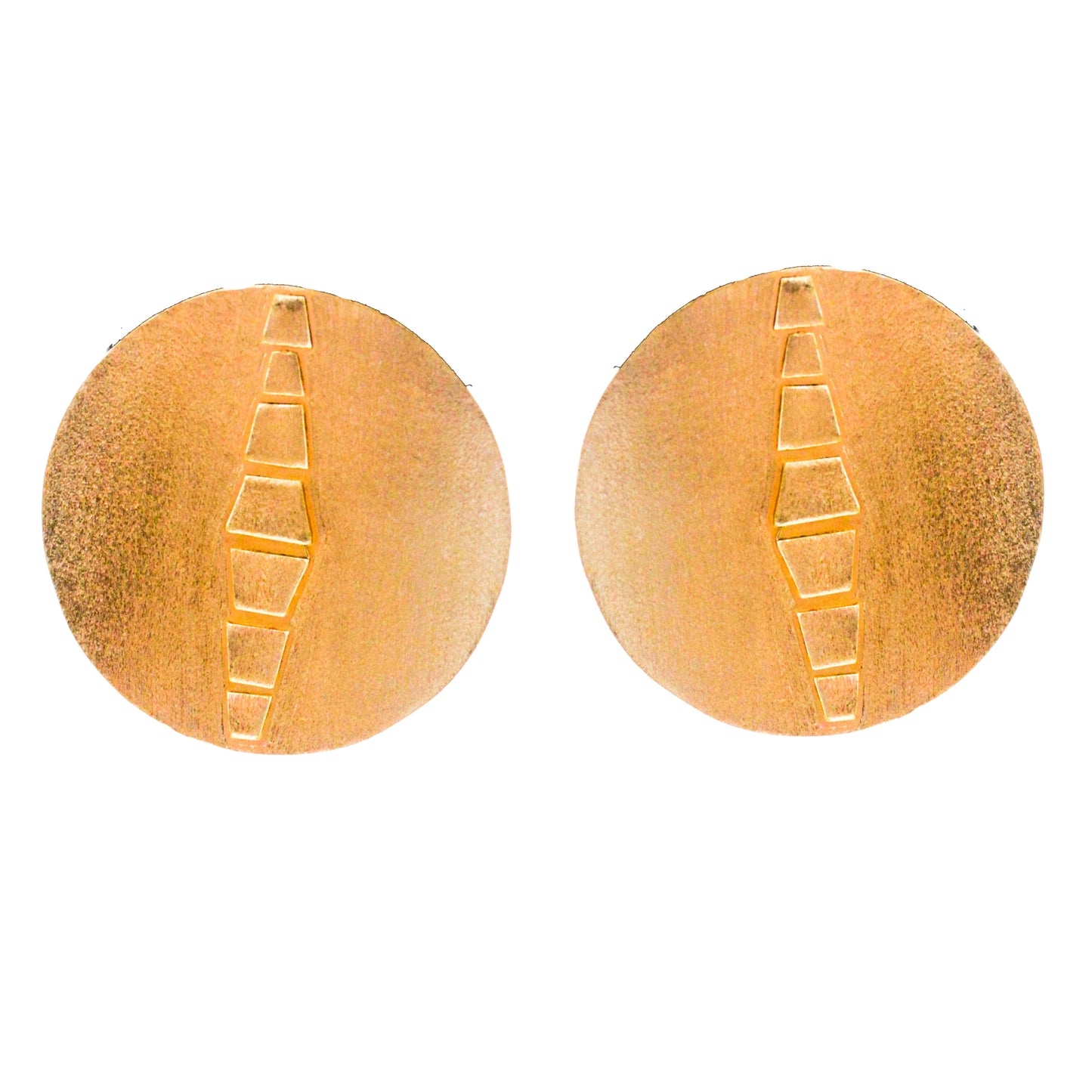 Matt finish big gold studs - The Bling Girll