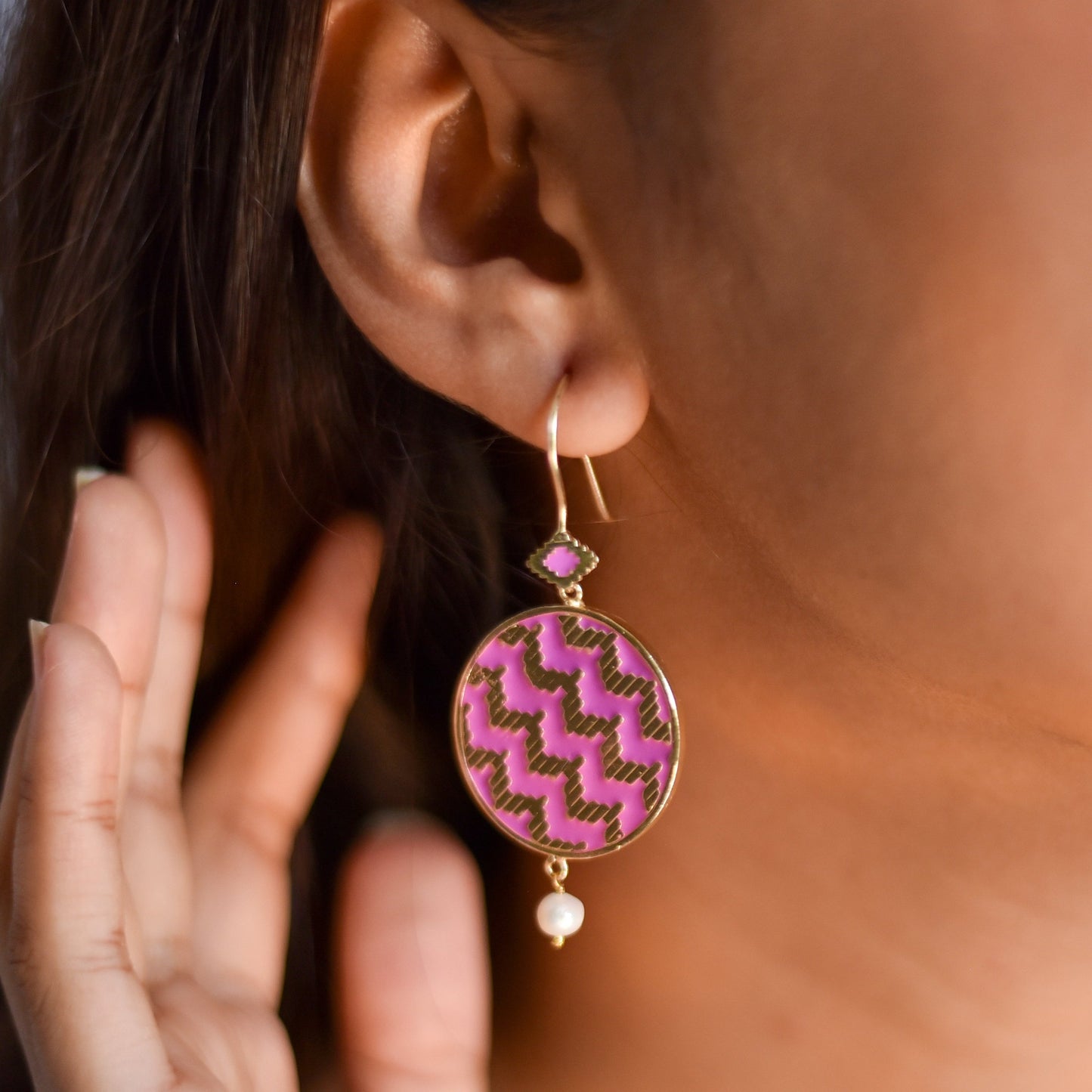 Coin Shaped Earring