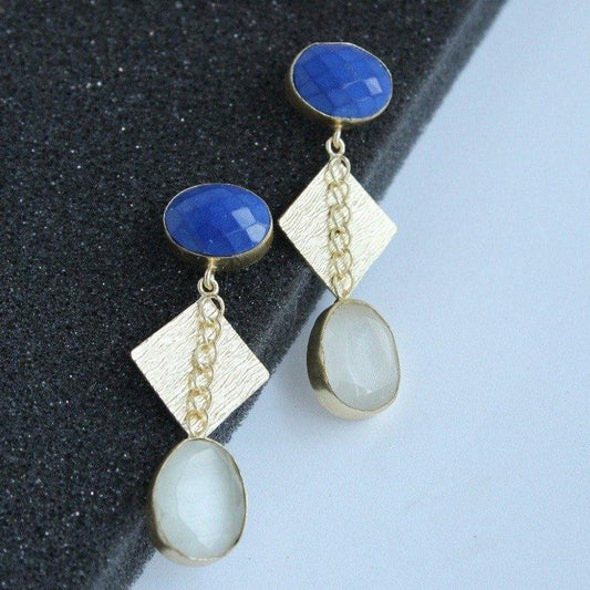 Blue Drop Earring - The Bling Girll