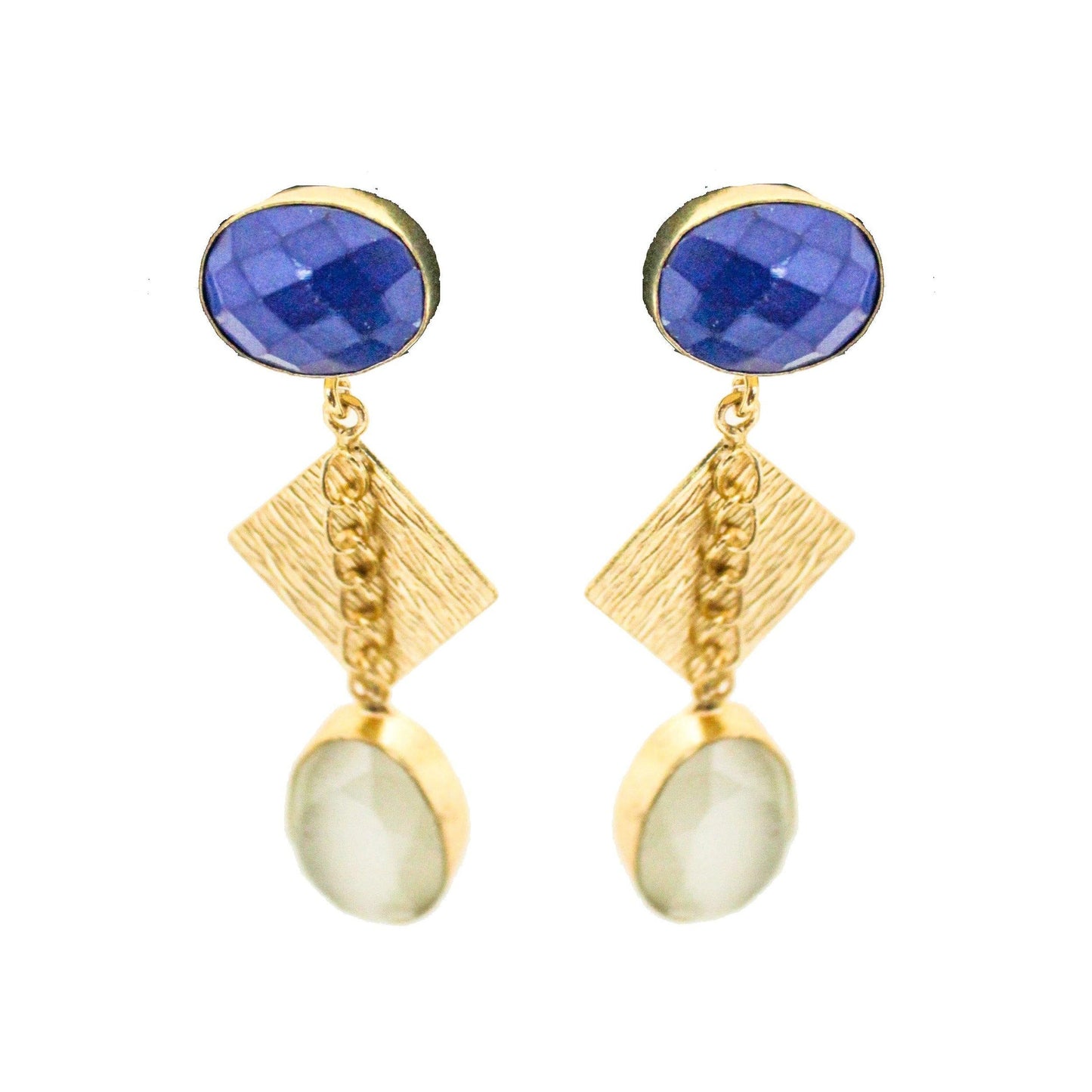 Blue Drop Earring - The Bling Girll