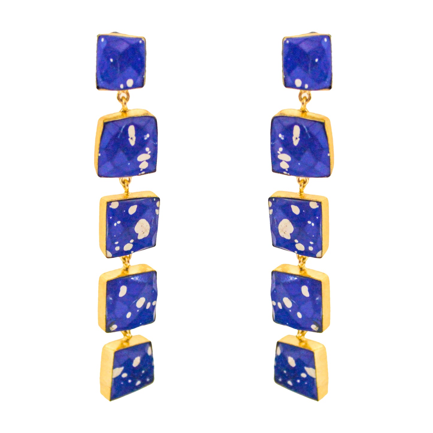 Semi Precious Stone Drop Earring - The Bling Girll