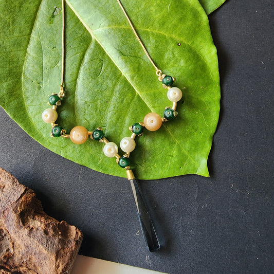 Golden Western Neckpiece With pearls