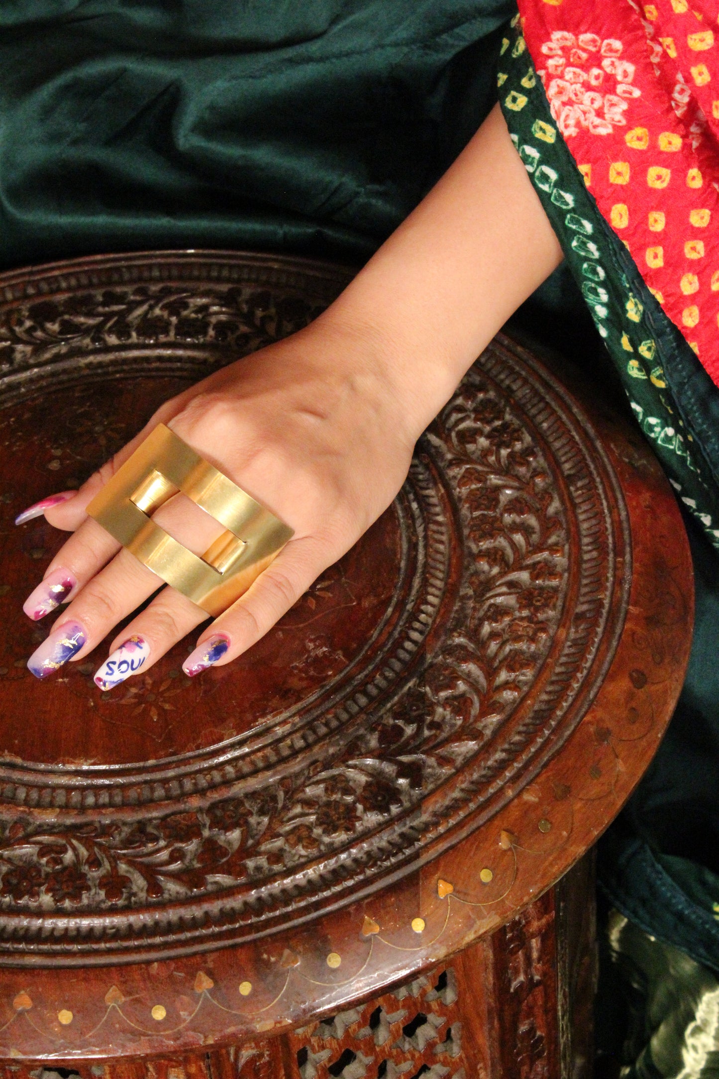 Golden Cocktail Ring - The Bling Girll