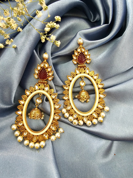 Moissanite Polki Chandbalis