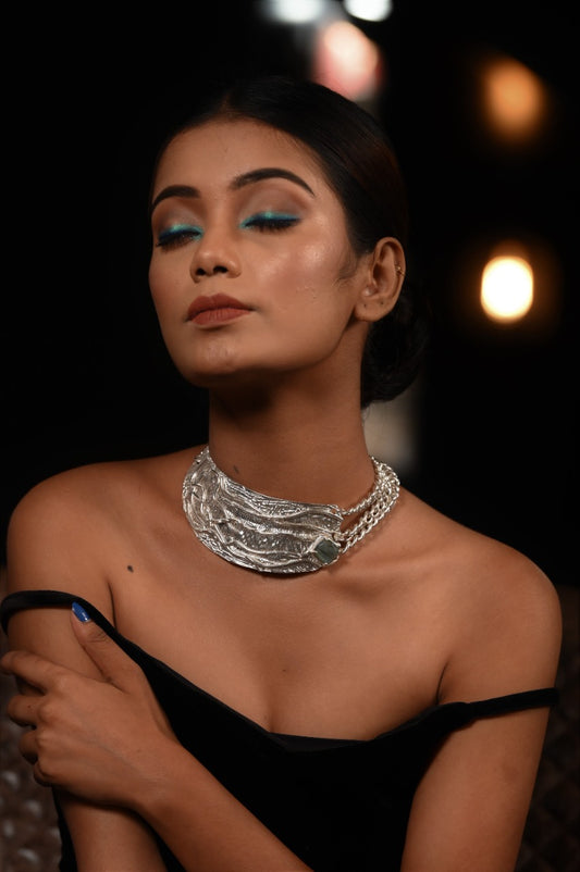 Statement Choker with semi precious stone