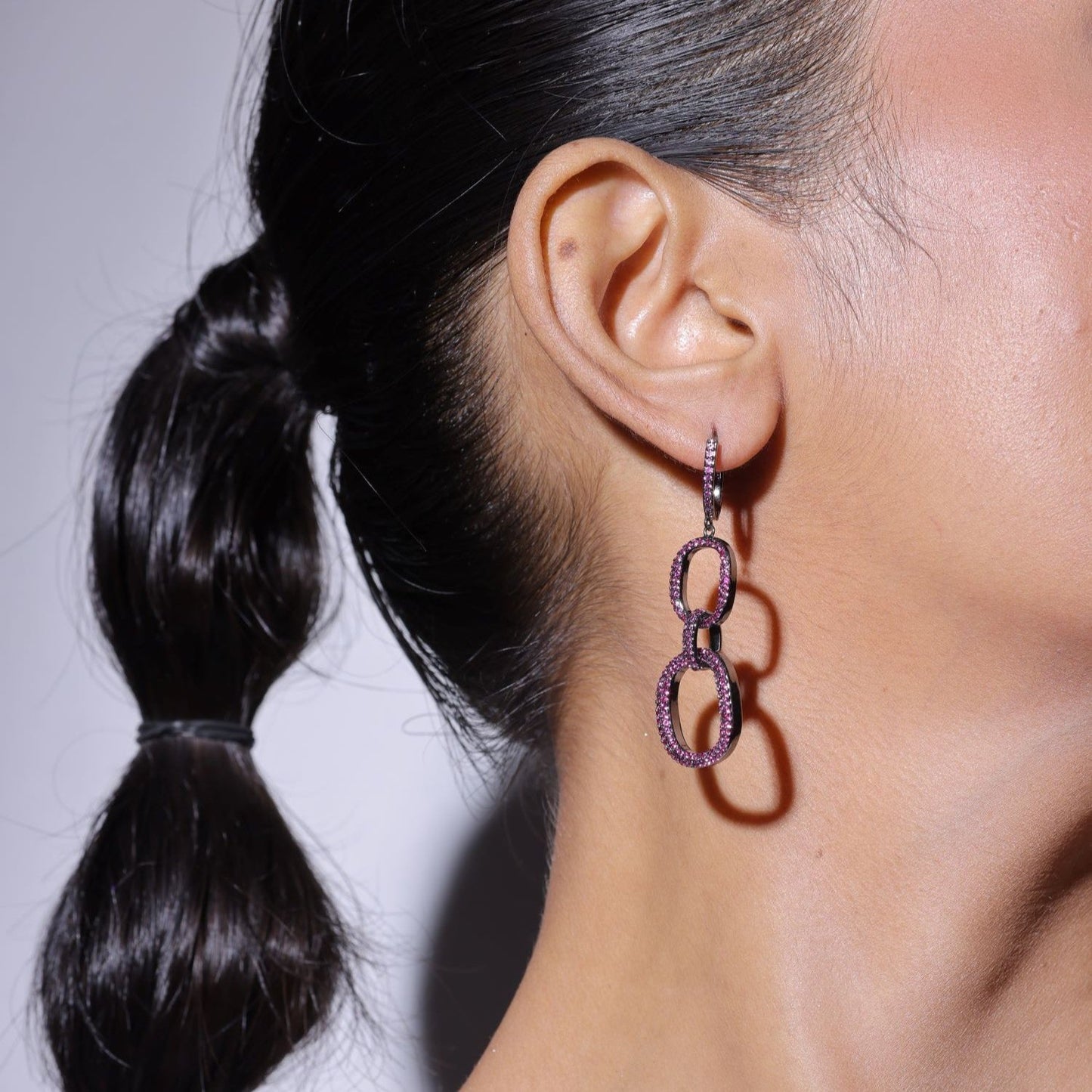 Circle Links Hoop Earring