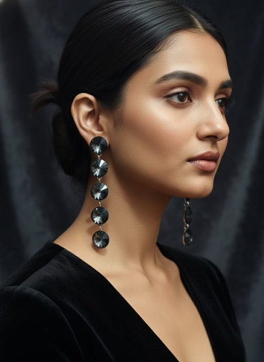 Crystal Material Dangle Drop Earring