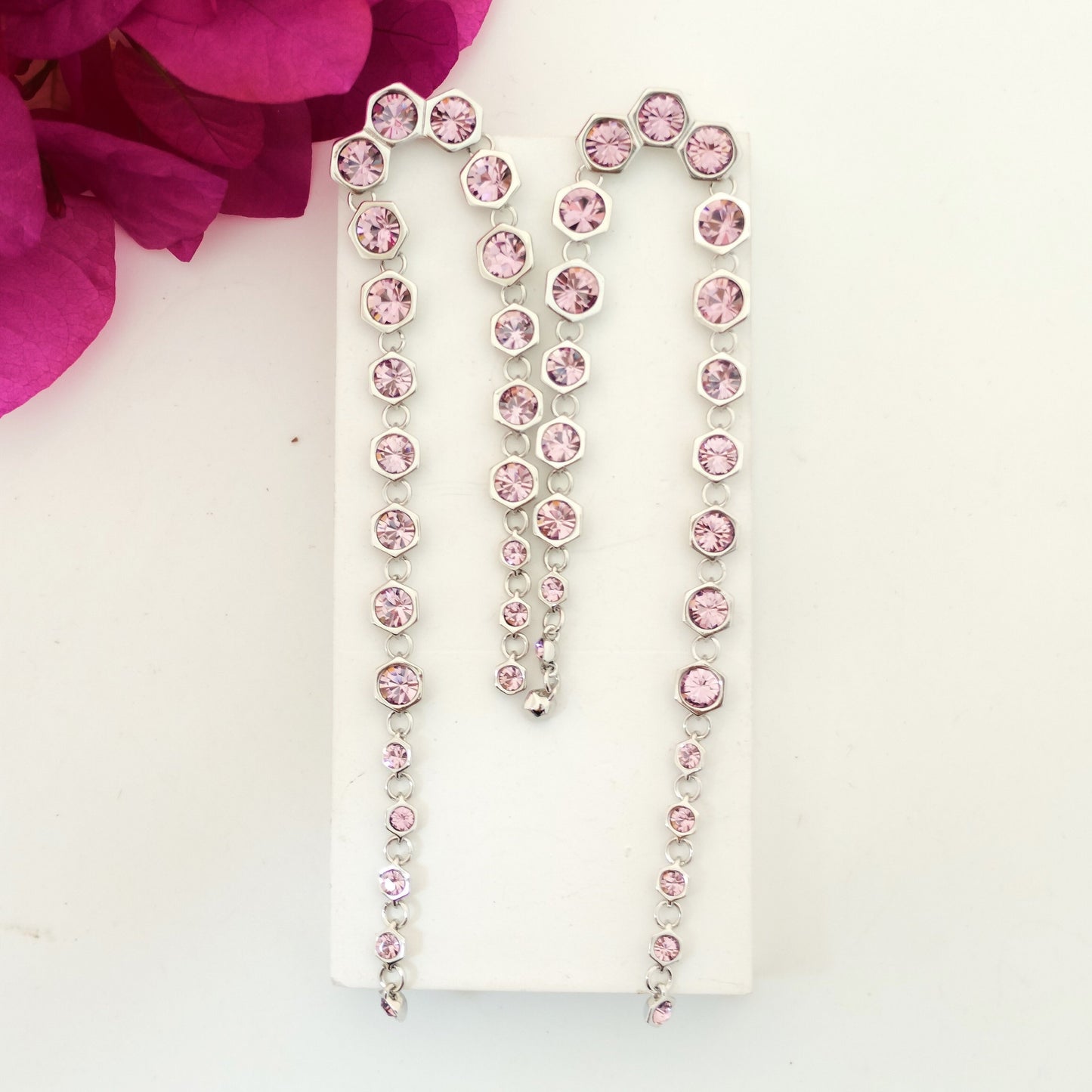 Crystal Embellished Drop Earring